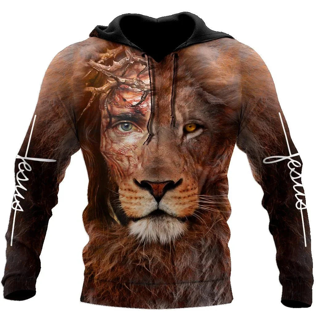 the Lion of Judah Men's 3D printed Hoodies