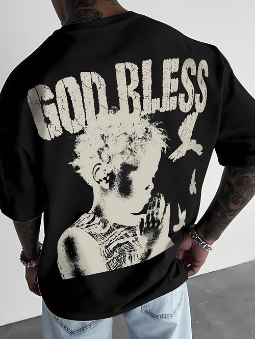 god bless breathable 3D  printed t-shirt