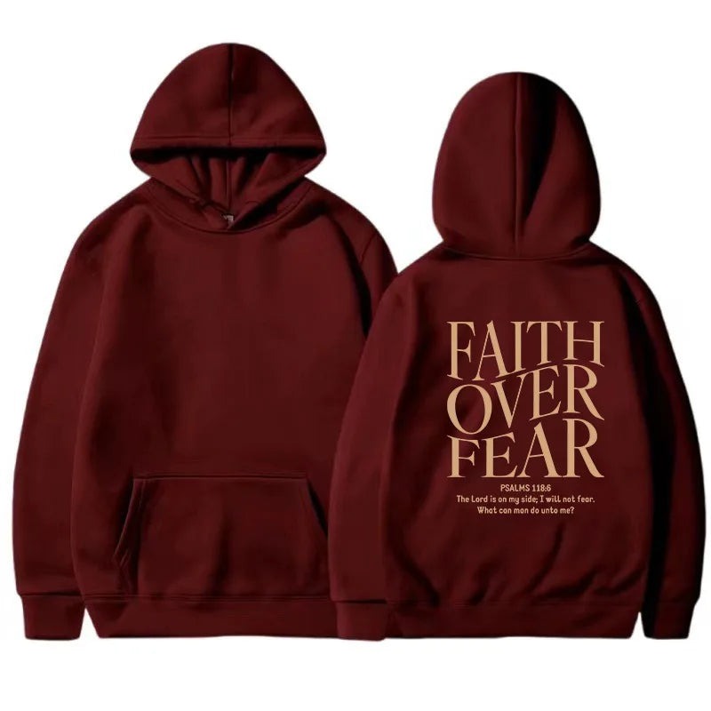 FAITH OVER FEAR women's hoodie