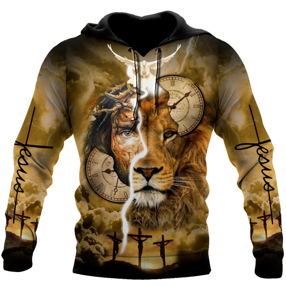 the Lion of Judah Men's 3D printed Hoodies
