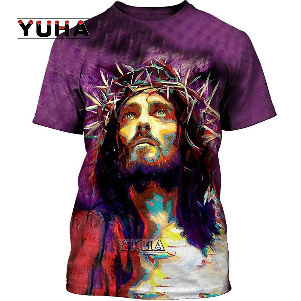 Top Religion Christ Jesus 3D Print Men's T-Shirt