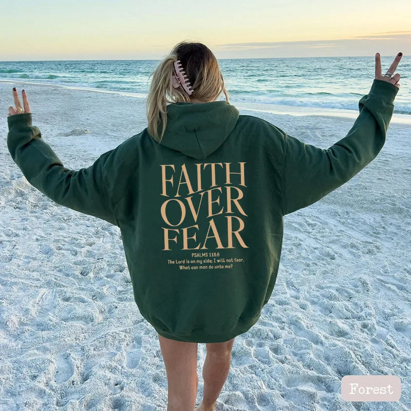 FAITH OVER FEAR women's hoodie