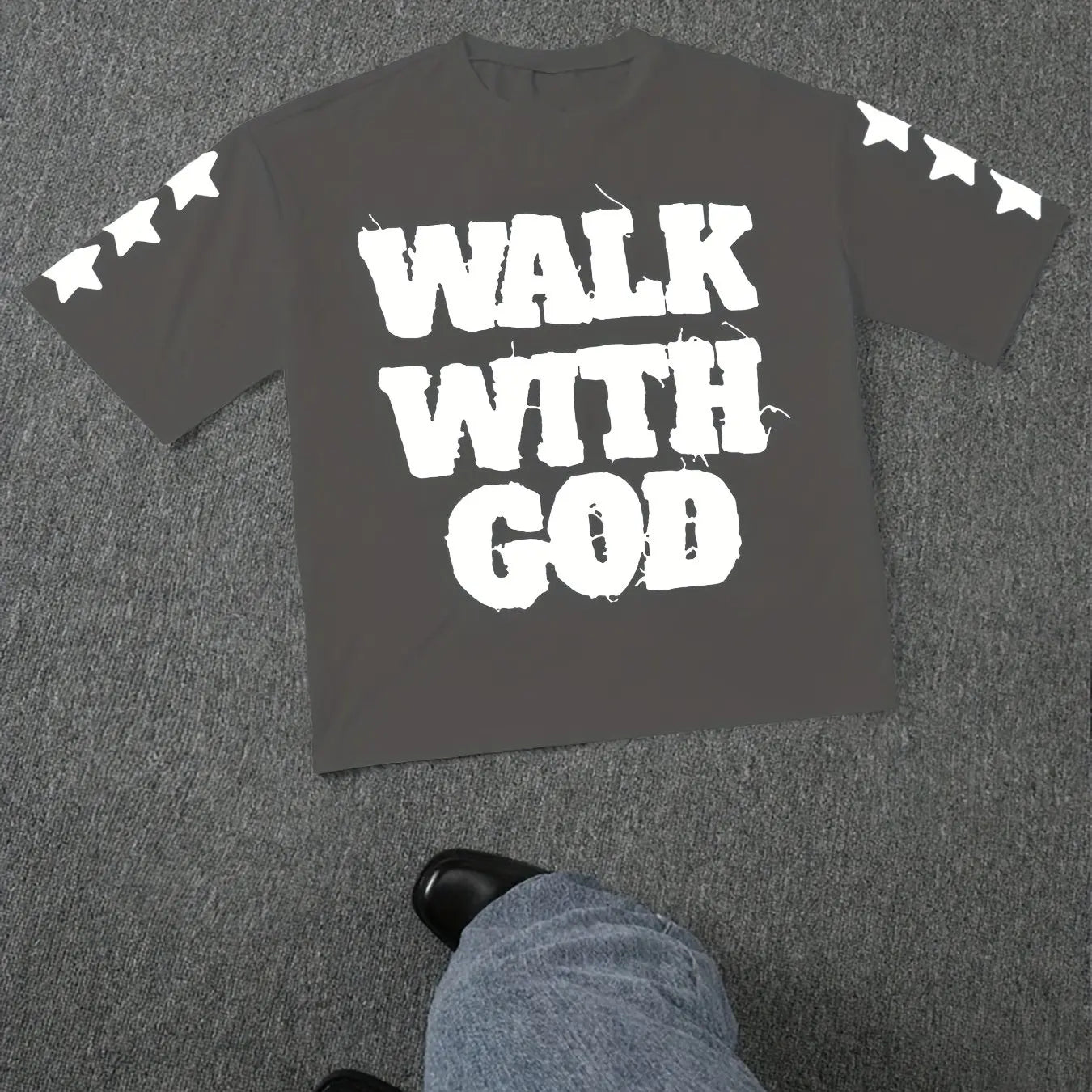 3 star walk with god t-shirt