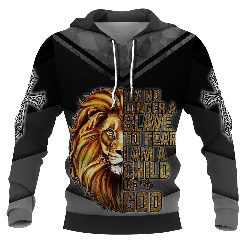 the Lion of Judah Men's 3D printed Hoodies