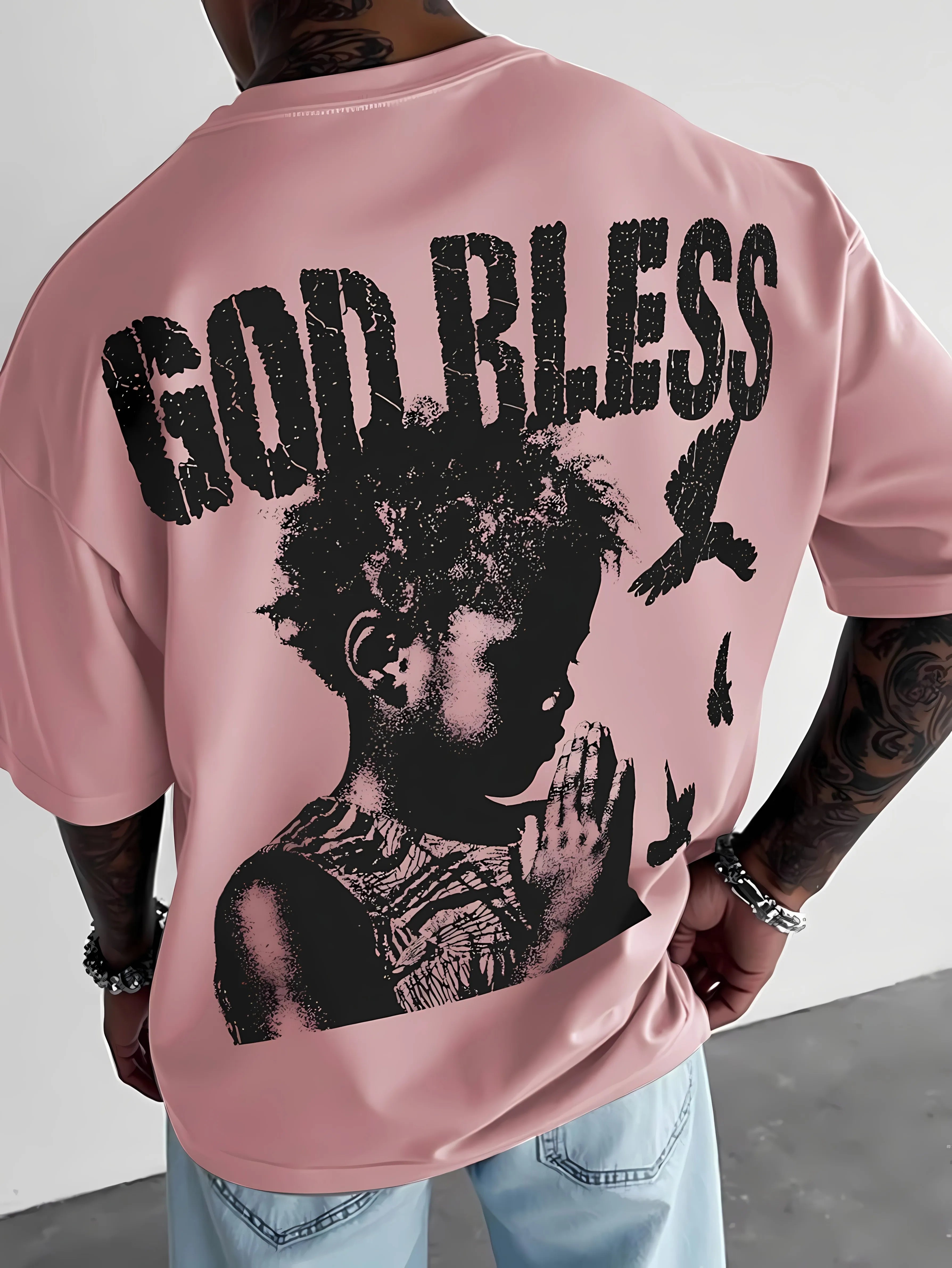 god bless breathable 3D  printed t-shirt