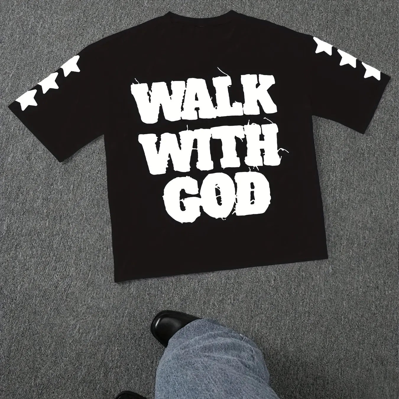 3 star walk with god t-shirt