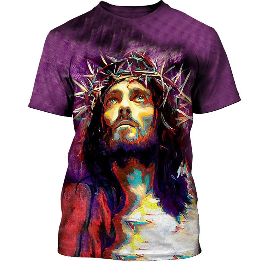 Top Religion Christ Jesus 3D Print Men's T-Shirt
