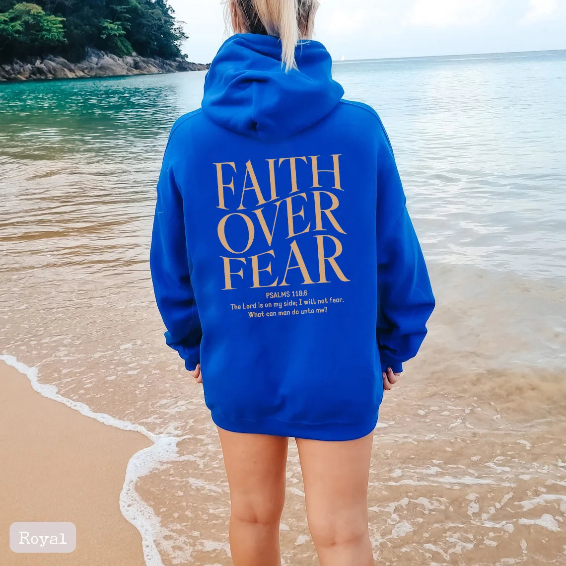FAITH OVER FEAR women's hoodie