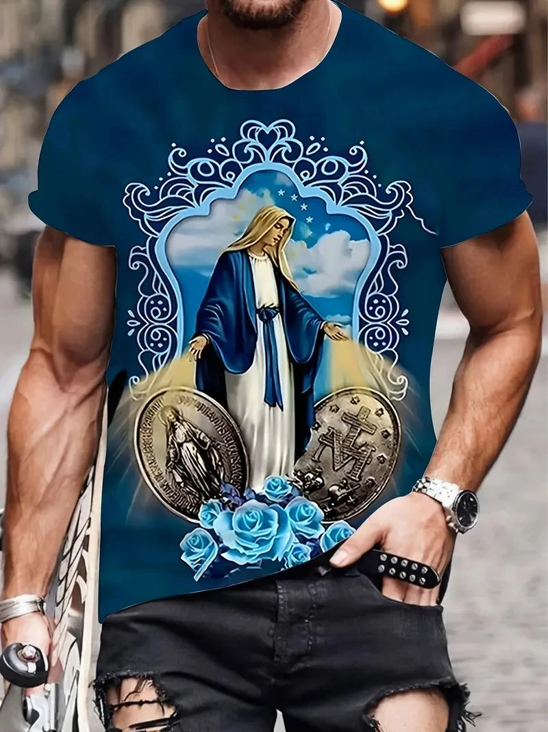 3D Printed Jesus Christ T-Shirt For Men and Women's Casual Fashion wear.