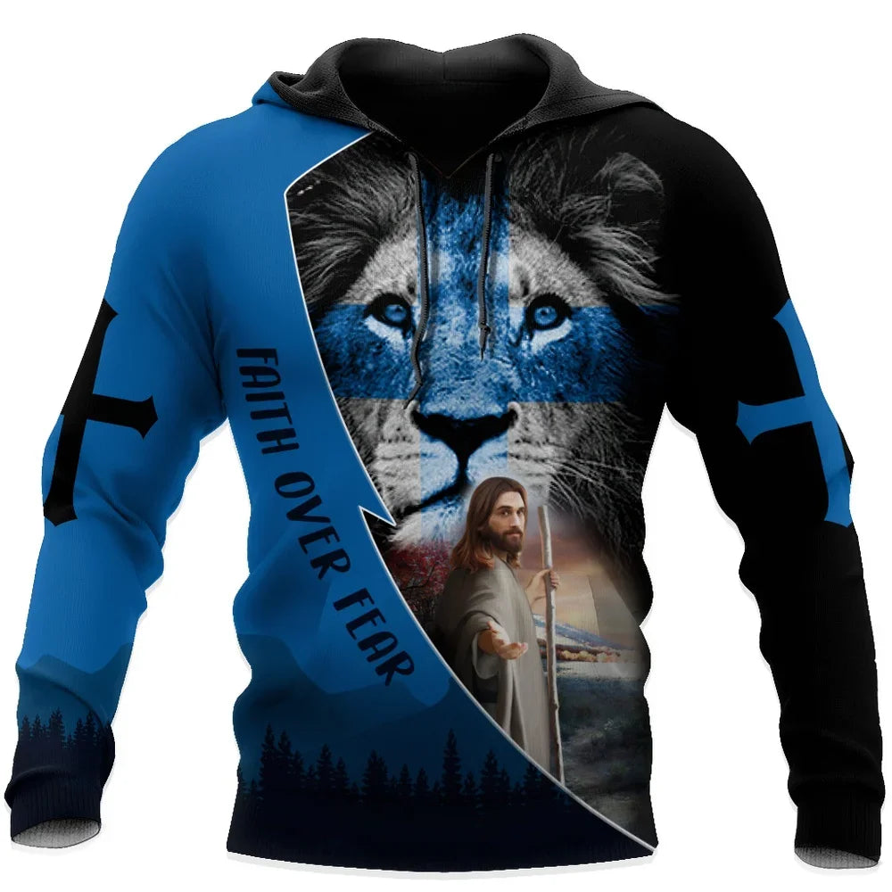 the Lion of Judah Men's 3D printed Hoodies