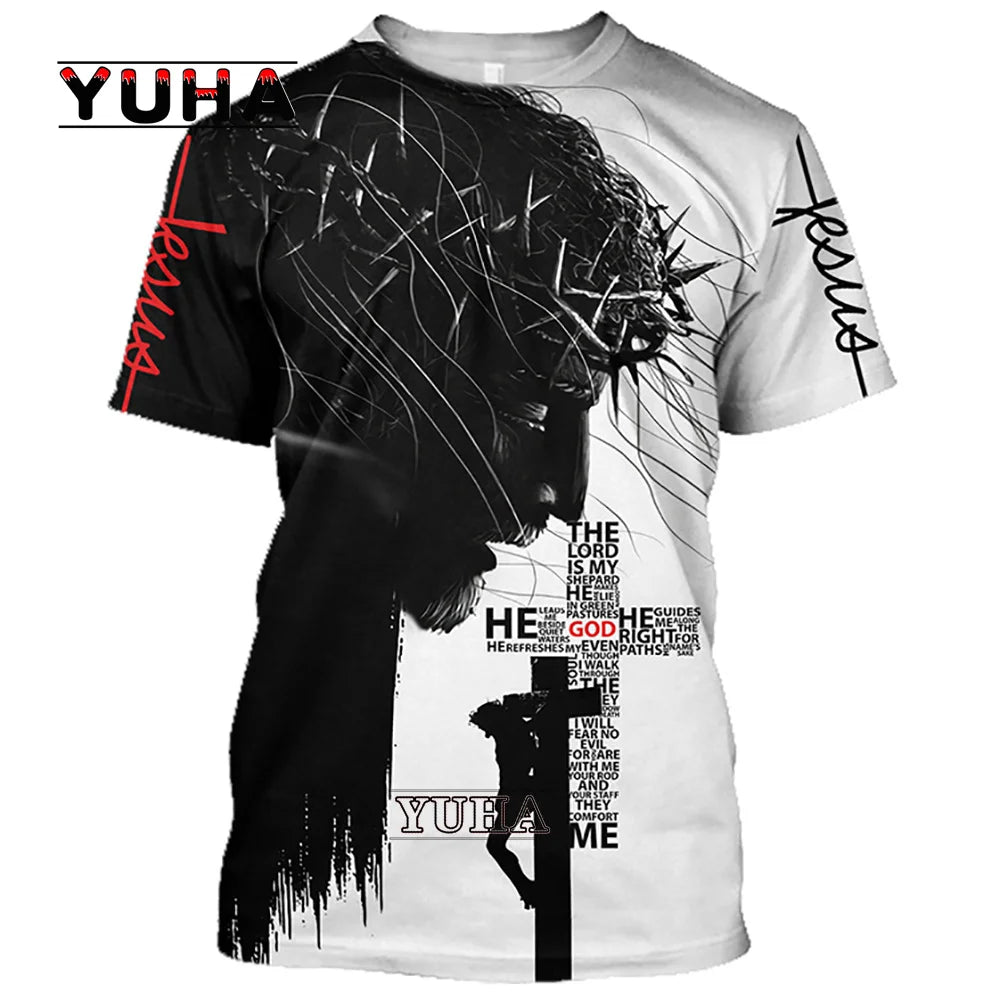 Top Religion Christ Jesus 3D Print Men's T-Shirt