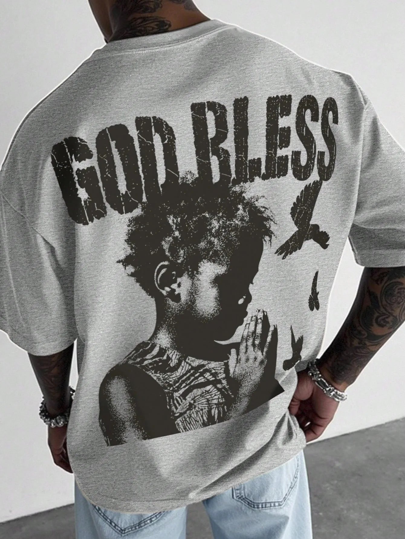 god bless breathable 3D  printed t-shirt